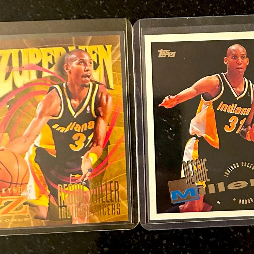 Reggie Miller NBA Basketball Trading Cards (2) - Picture 1 of 5